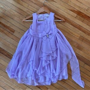 Lavender Sleeveless Dress with Bow